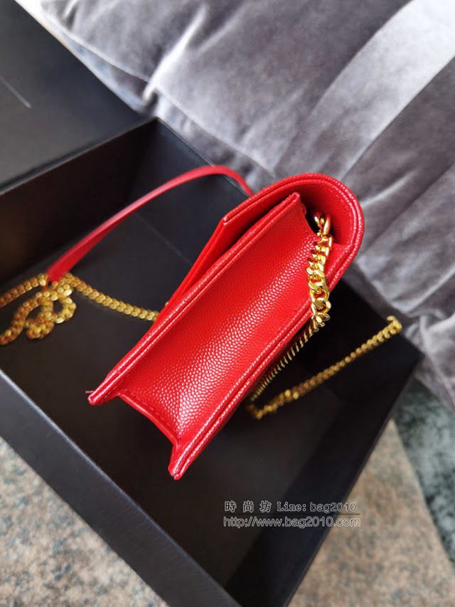 YSL爆款女士包包 聖羅蘭經典款原廠魚子醬牛皮鏈條包 YSL肩背斜挎包 393953  jjh1167